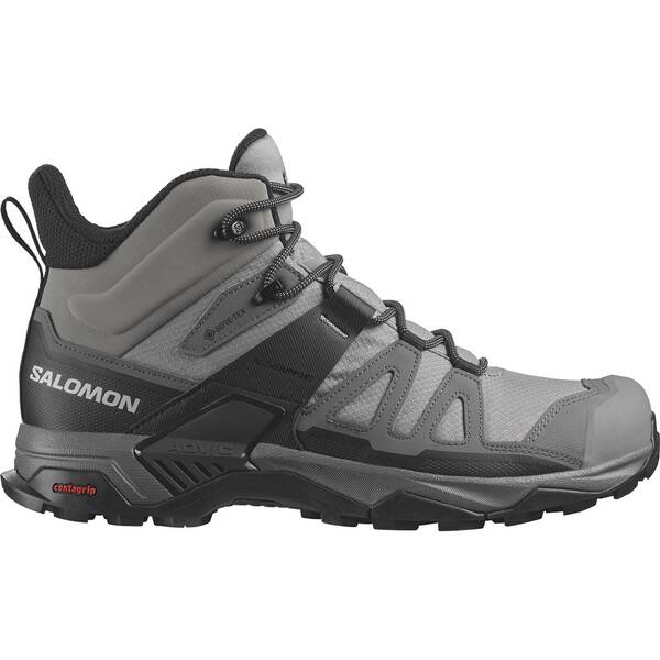 SALOMON Herren Multifunktionsstiefel SHOES X ULTRA 4 MID GTX Shskin/QuSh/Blac, Größe 44 in Grau