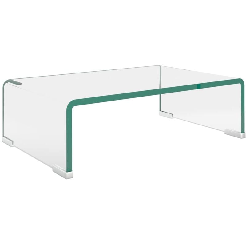 Bonnevie - TV-Tisch/Bildschirmerhöhung Glas Transparent 40x25x11 cm vidaXL946240