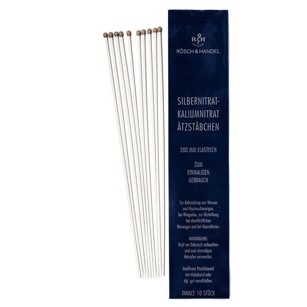 SILBERNITRAT-Kaliumnitr.Ätzstäb.Ätzstift 200mm el. 10 St Stäbchen