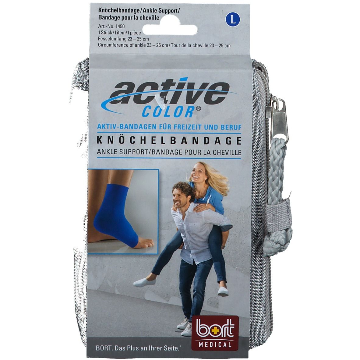 Bort ActiveColor Knöchelbandage L blau 1 St Bandage(s)