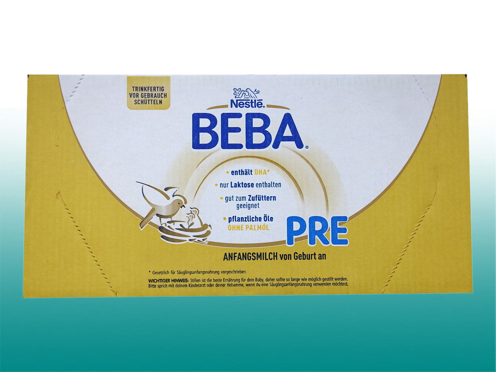 32 x 90ml Nestlé BEBA PRE Säuglingsmilchnahrung trinkfertig Baby- NEU MHD 7/25