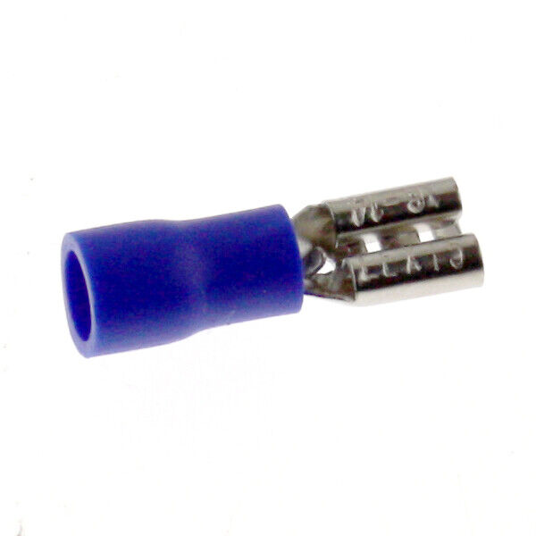 25 Flachsteckhülsen blau 1,5 - 2,5 mm² 0,8x4,8 - teilisoliert Kabelschuh