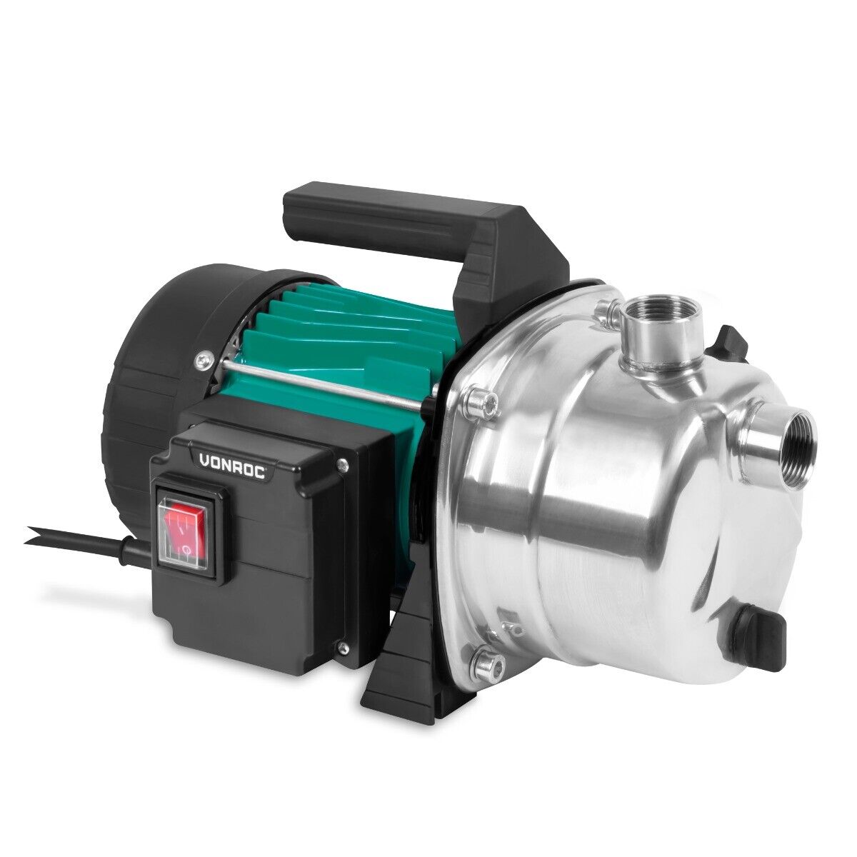 Gartenpumpe / Wasserpumpe - 1000W - 3500l/h - STST Pumpengehäuse - Zur Bewäss...