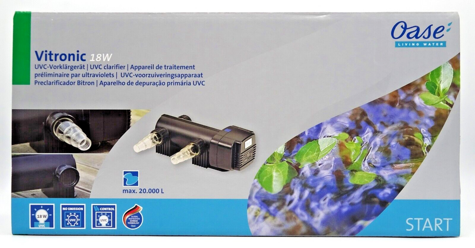 OASE Vitronic 18 W UVC Vorklärgerät Teichklärer Wasserklärer Lichtfilter – 57371