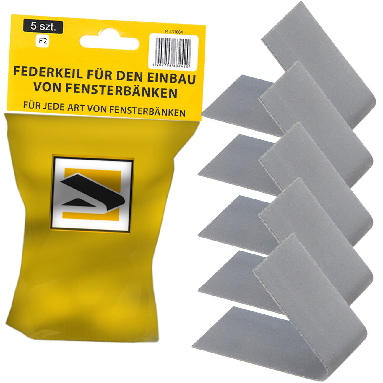 Federkeil zur Montage von Fensterbänken Keil Fensterbank Fensterbrett 5 Stück F2