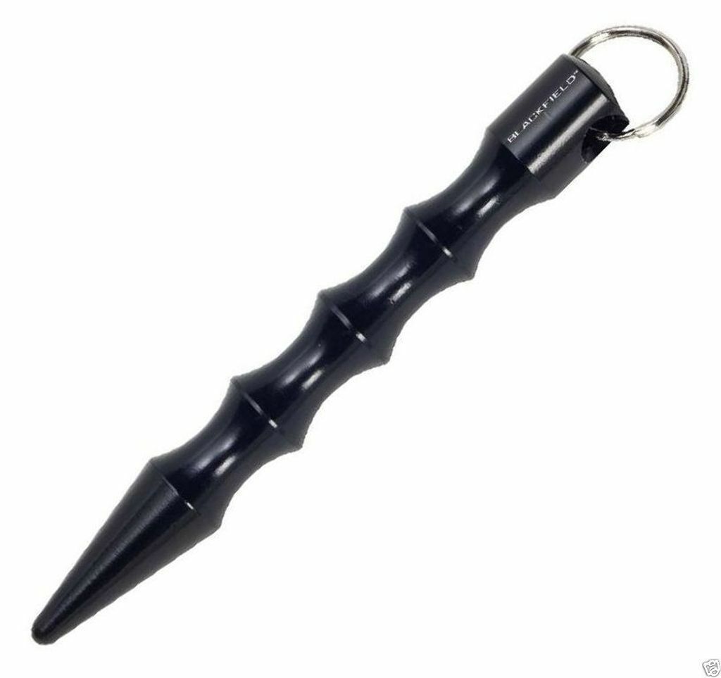 Blackfield Kubotan Palmstick Kobutan Schlüsselanhänger aus Leichtmetall schwarz