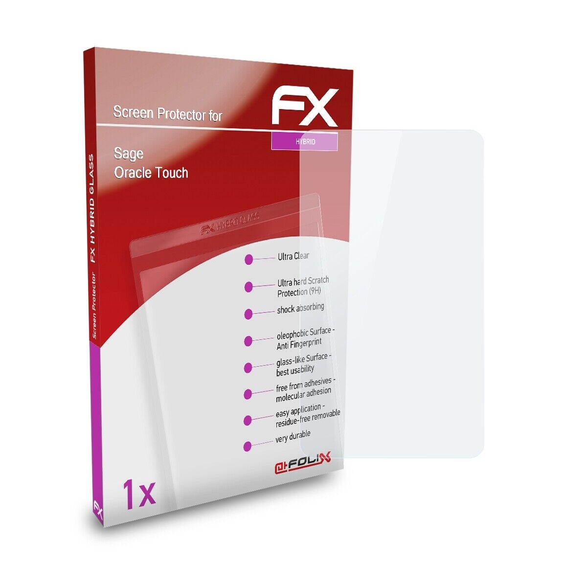 atFoliX Glasfolie für Sage Oracle Touch Panzerfolie 9H Schutzpanzer