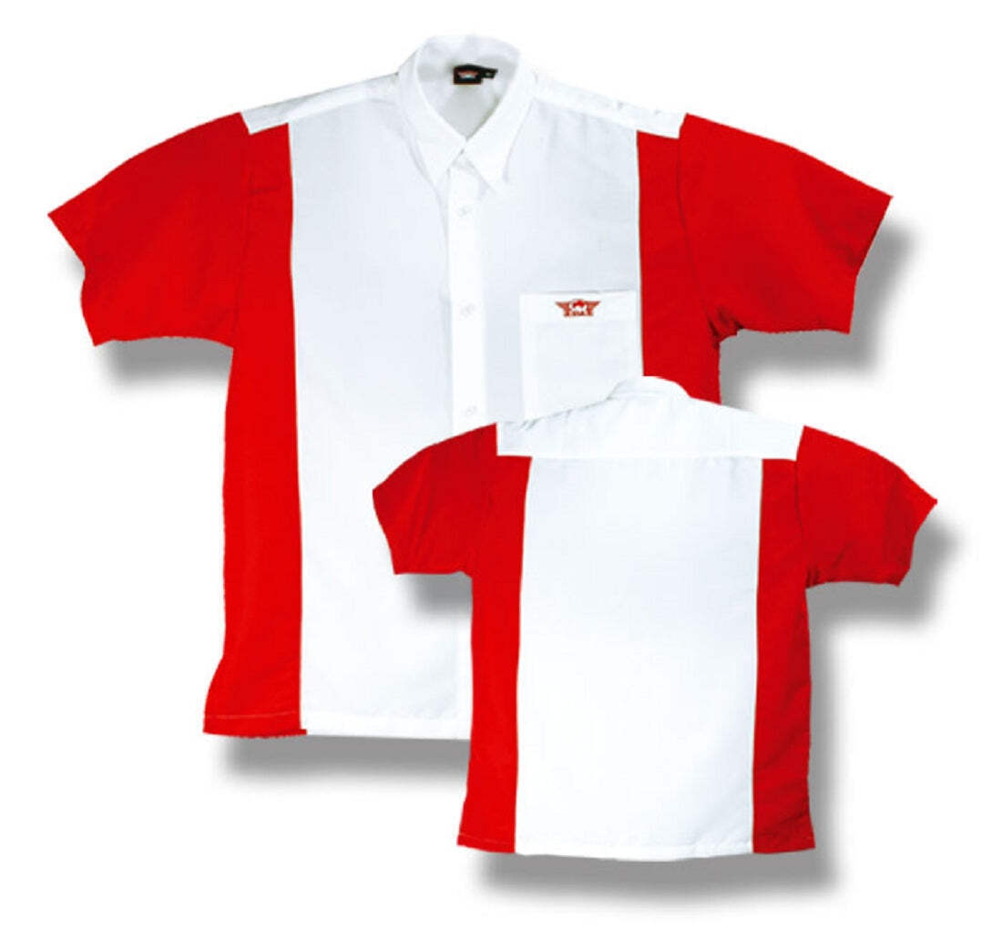 BULL'S Dartshirt Weiß/Rot 3XL