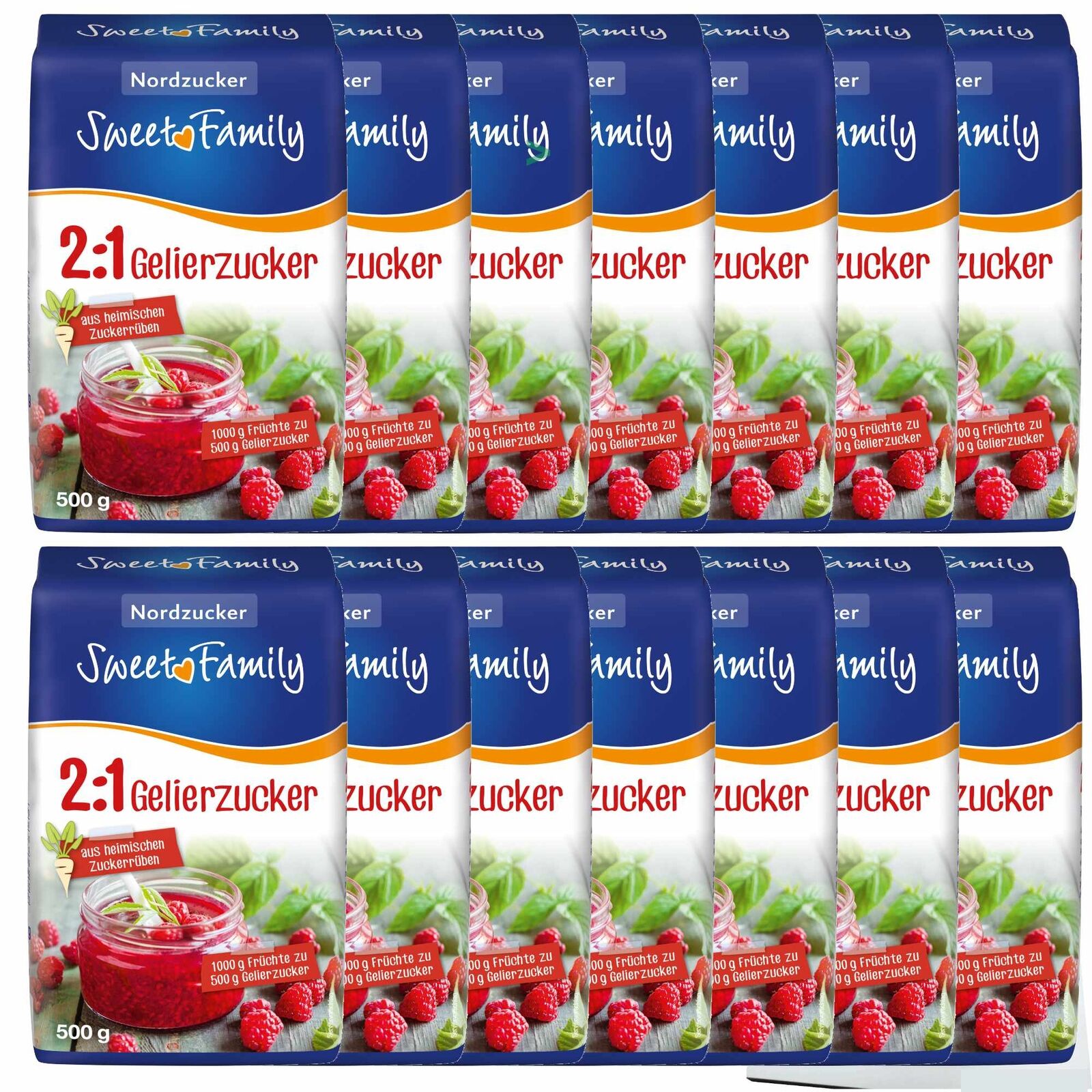Sweet Family Gelierzucker 2zu1 VPE 14x500g Packung