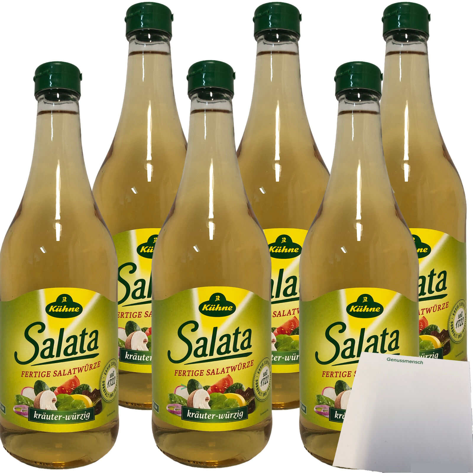Kühne Salata Fertige Salatwürze auf Essigbasis 6er Pack 6x750ml Flasche  usy
