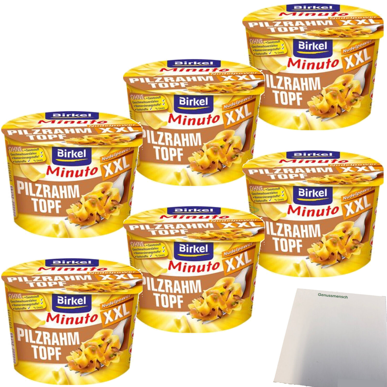 Birkel Minuto XXL Pilzrahm-Topf 6er Pack 6x78g Packung usy Block