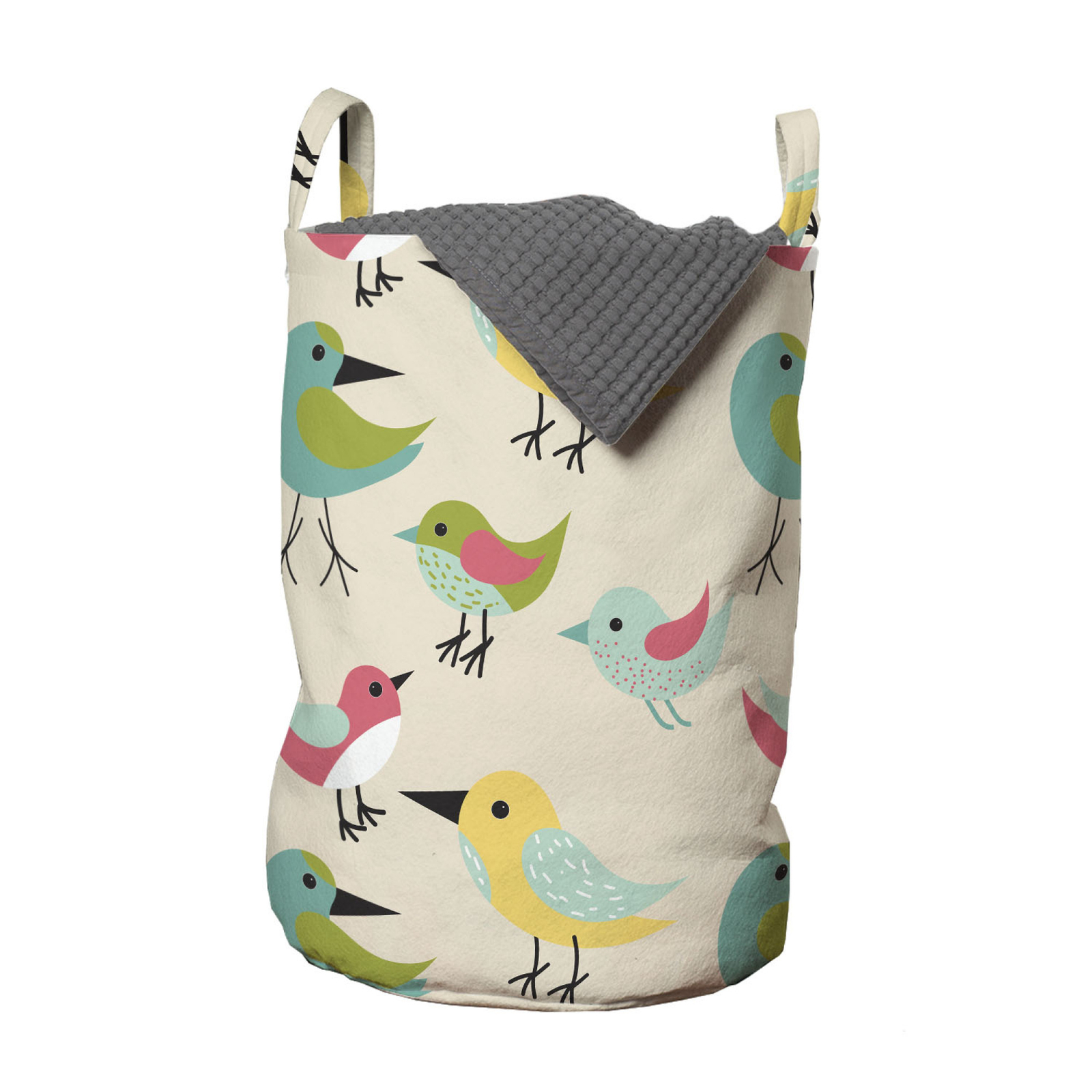 Vogel-Druck Wäschesack Kleine Kinder Avian Kunst