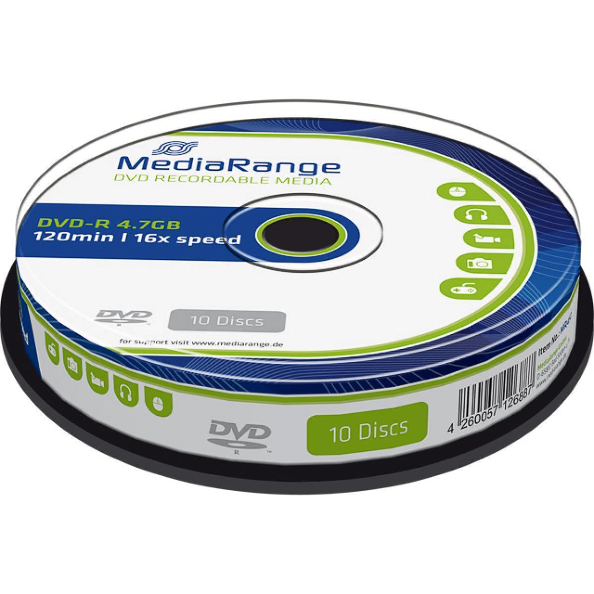 MEDIARANGE DVD-R 4.7GB 16x (10) CB WORM MR452 Cake Box (4260057126887)