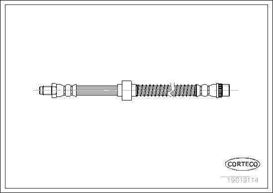 CORTECO 19019114 Bremsschlauch Vorne 425 mm für CITROËN