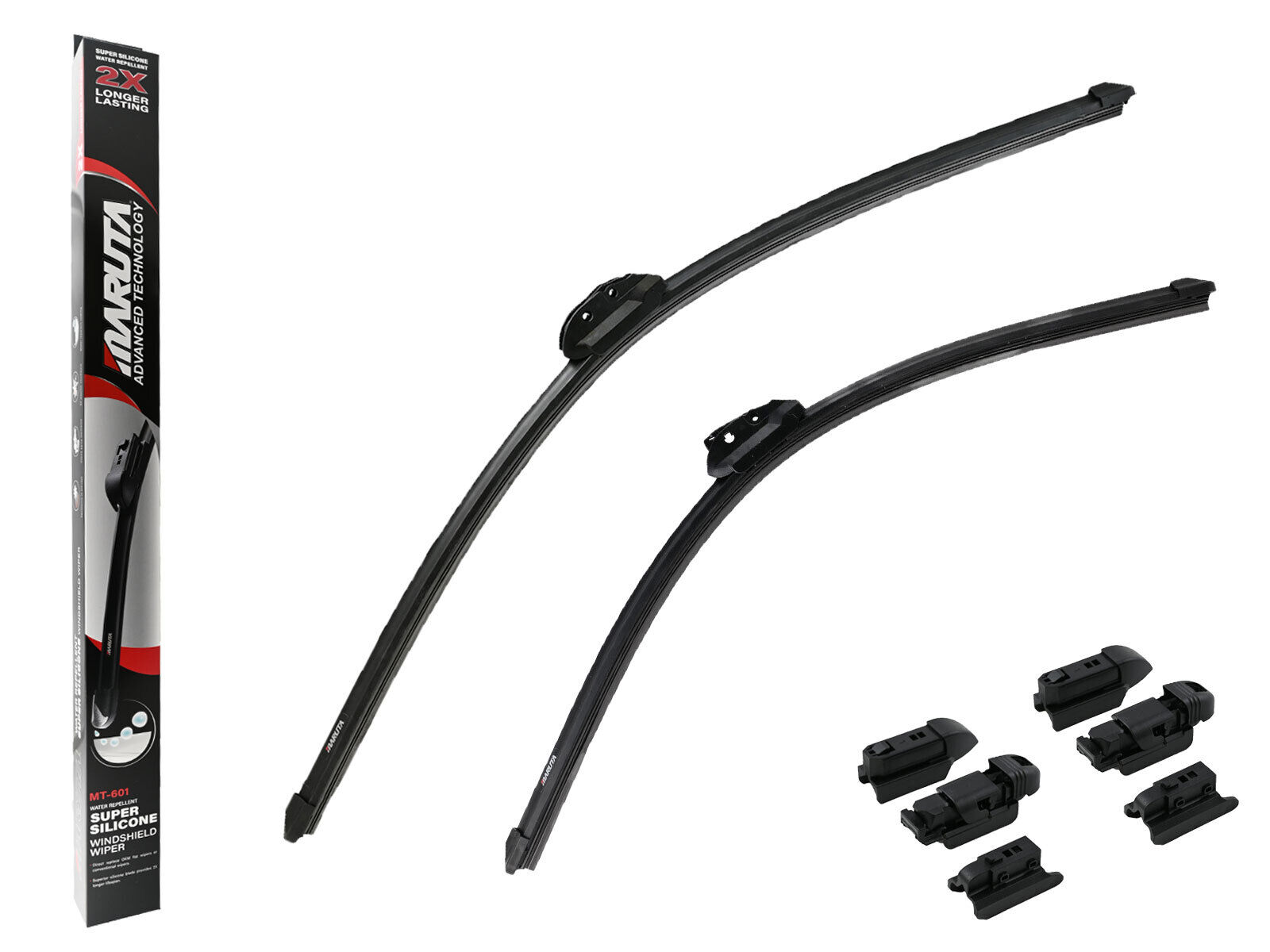 MARUTA Aero Perleffekt Scheibenwischer SET 700  + 550 mm Front wasserabweisend