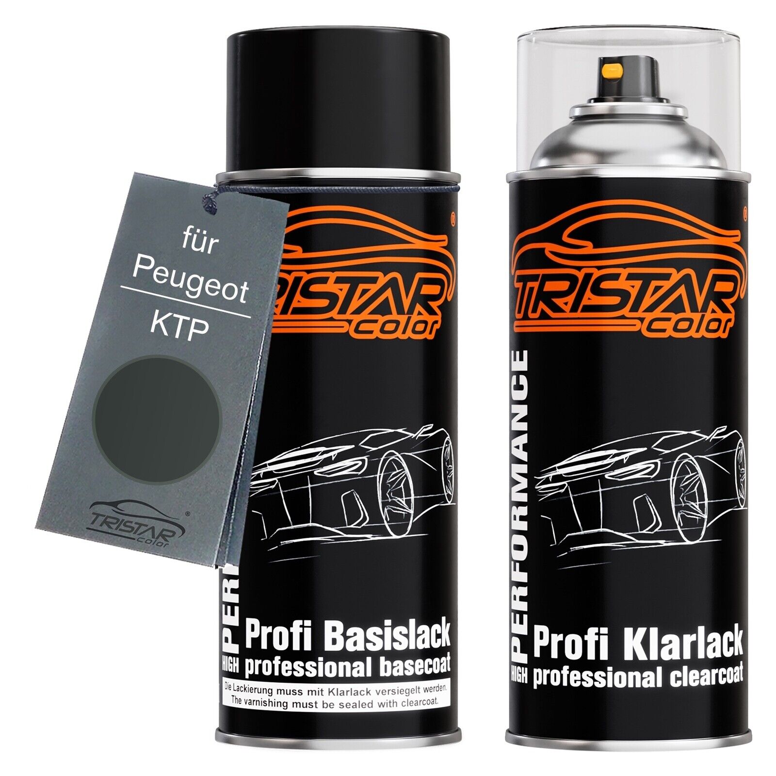 Lack Spraydosen Set für Peugeot KTP Gris Shark Metallic Grigio Shark Metallic
