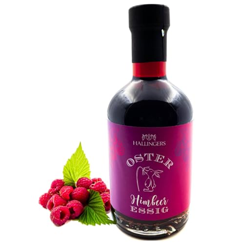 Hallingers Oster Himbeer-Essig 5,3% Säure - Ostergeschenke Für Osterkörbchen Zu Ostern, Aromatischer Oster Wald-Himbeer-Balsam (Glas) - Adventskalende