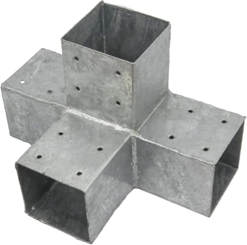 Gezu Impex® Pfostenecke Für 4 Balken 90 X 90 Mm Pfostenverbinder Holzverbinder