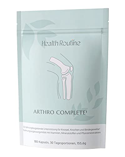 Health Routine Arthro Complete | Unterstützung Eines Gesunden Bewegungsapparates | Nahrungsergänzungsmittel Mit Curcumin, Boswelliasäure & Glucosamin