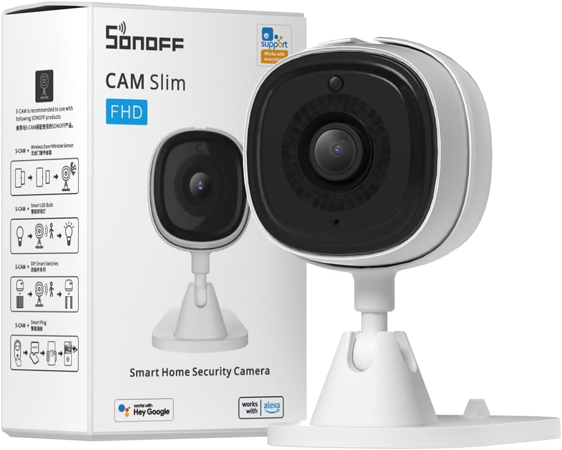 Sonoff s-cam mini telecamera senza fili audio bidirezionale compatibile con alexa google home