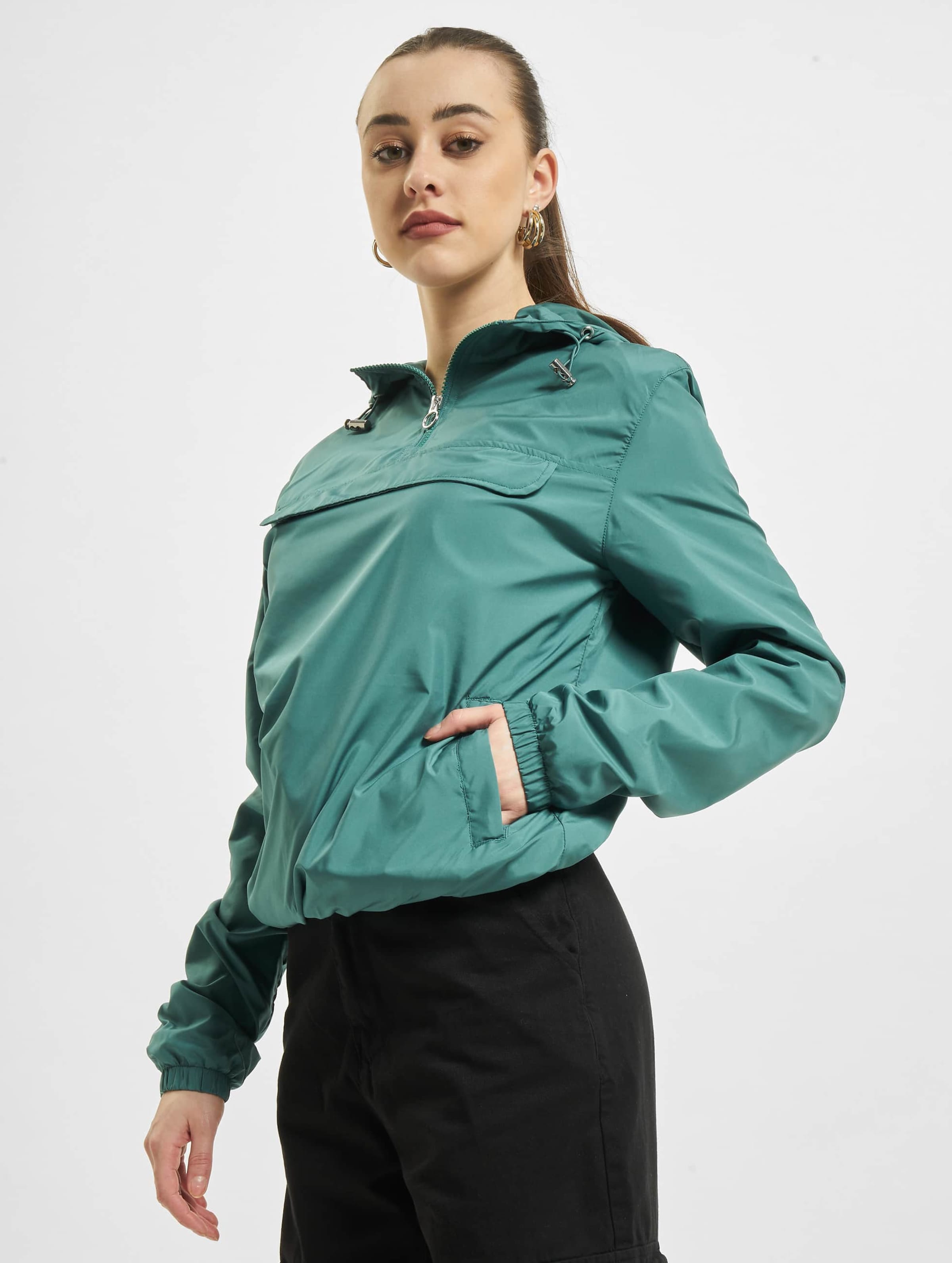 Urban Classics Ladies Basic Pull Over Jacket Frauen In Farbe Grün, In Gr. 3Xl