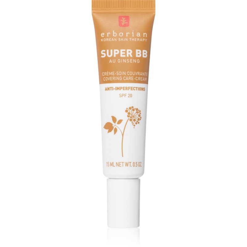 Erborian Super Bb Krem Bb Dla Nieskazitelnej Cery, Przywracający Skórze Jednolity Koloryt Małe Opakowanie Odcień Caramel 15 Ml