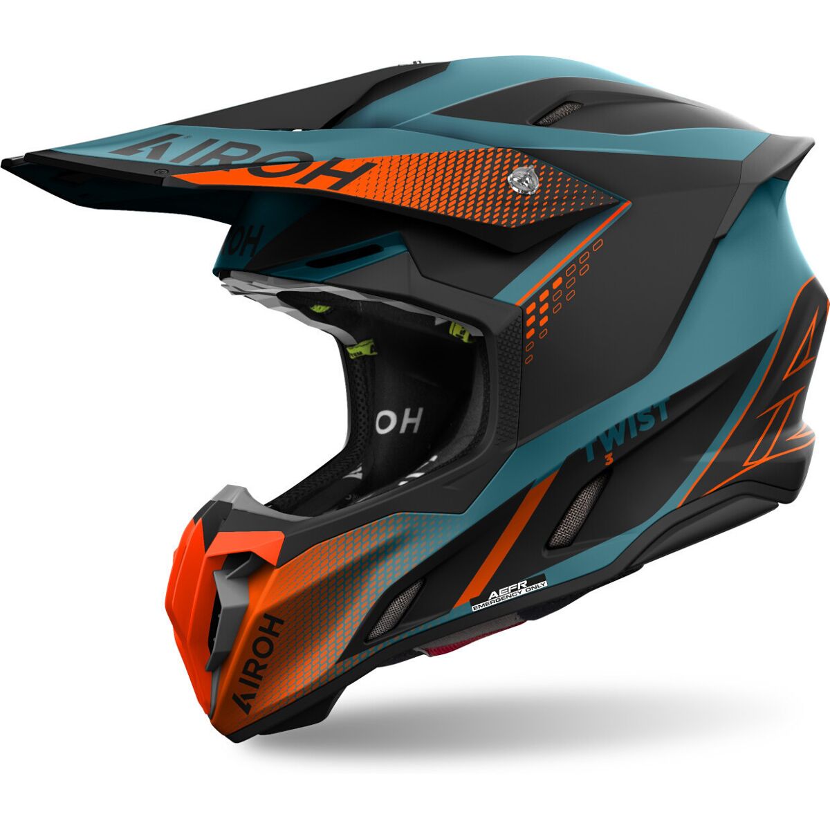 Airoh Twist 3 Shard Motocross Hjälm S Blå Orange