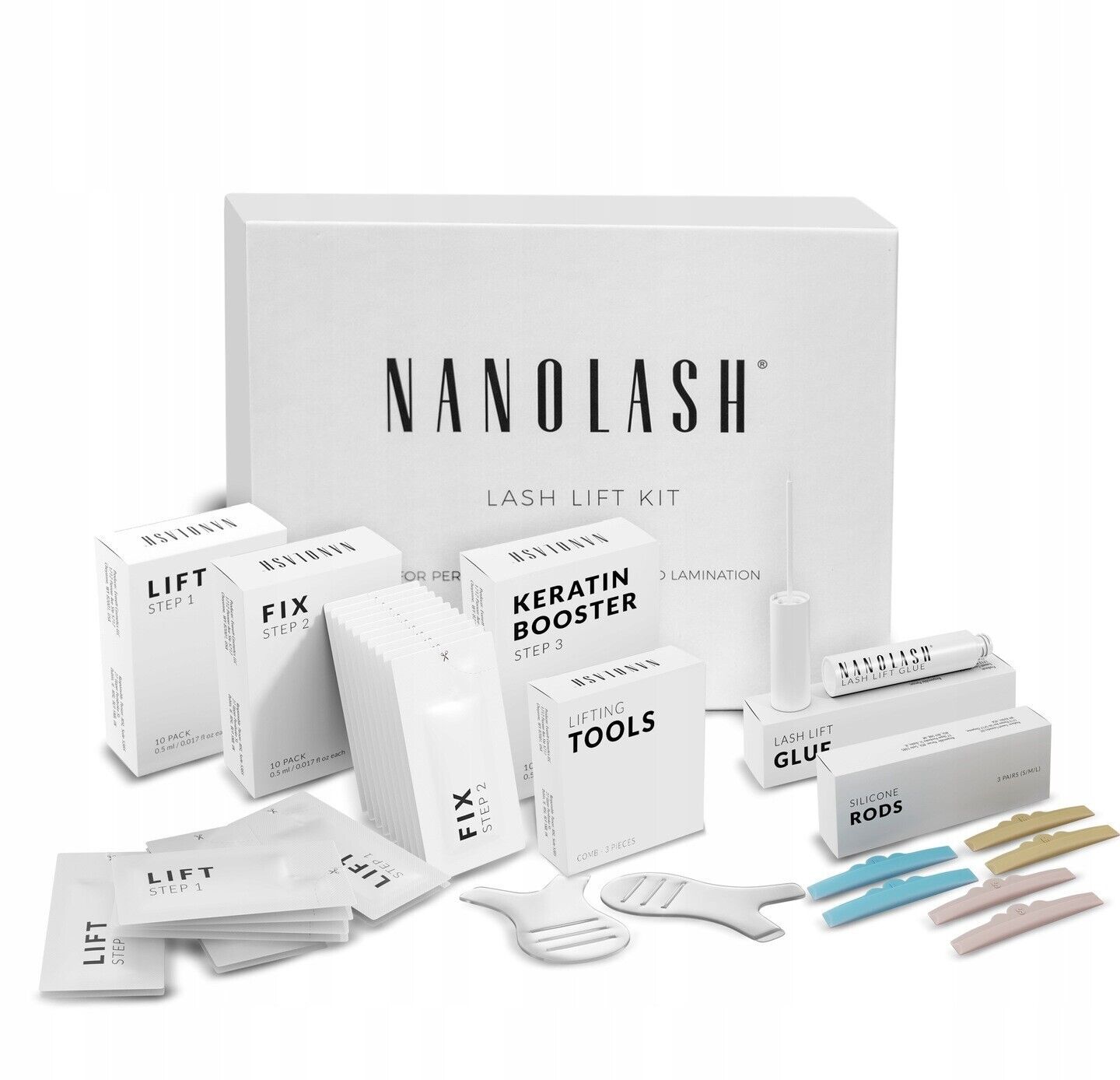 Wimpernlifting und Wimpernlaminierung Set Nanolash - DIY-Wimpernlaminierung