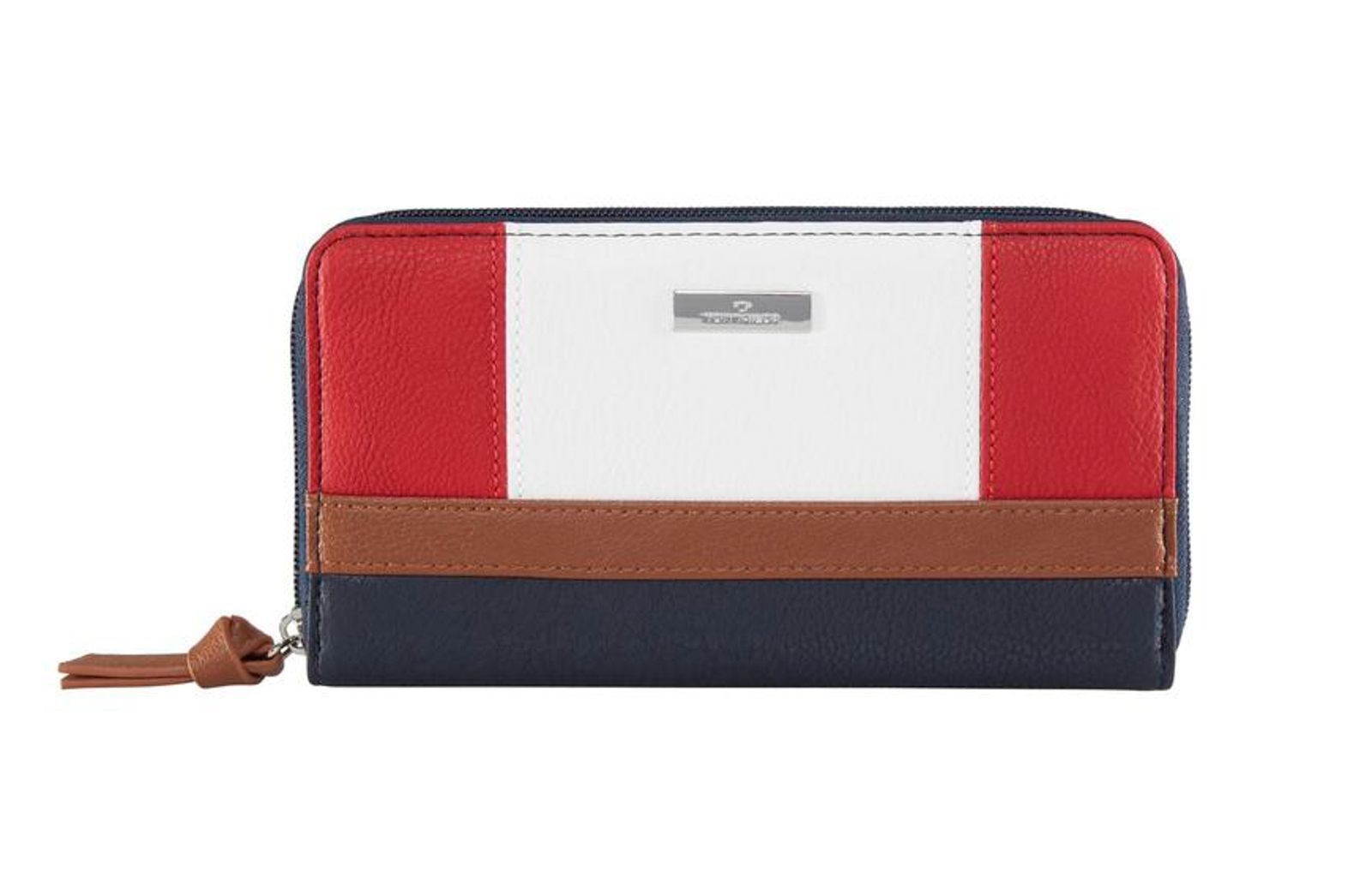 TOM TAILOR Juna Long Zip Wallet Geldbörse Mixed Maritim Blau Rot Neu