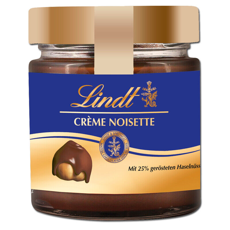 (21,23€/1kg) Lindt Creme Noisette, Haselnusscreme, Brotaufstrich, 220g Glas